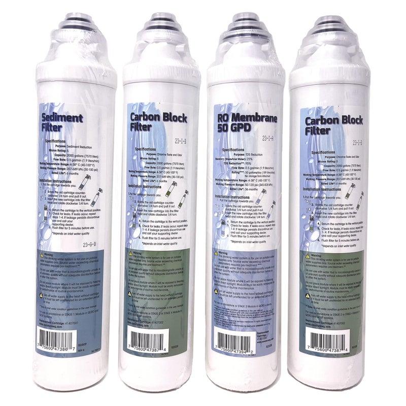 Pura QCRO Complete Replacement Filter Kit 50 GPD for Pura/Aqua flo - Image 1